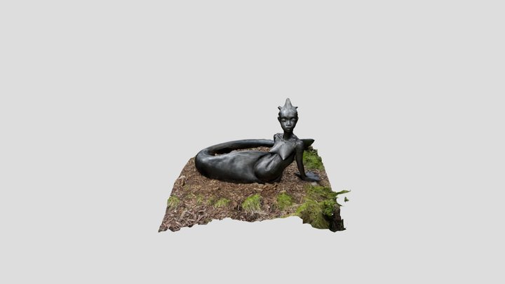Mermaid Statue 3D Model