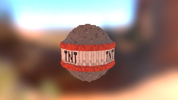 TNT Grenade in Minecraft 3D Model