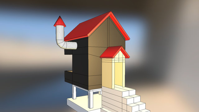 Yons Worlds Greatist Out House Blockout04 3D Model