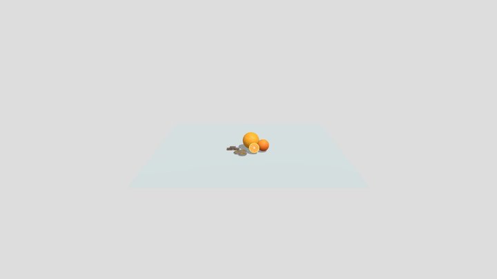 Oranges,Coins,Books 3D Model