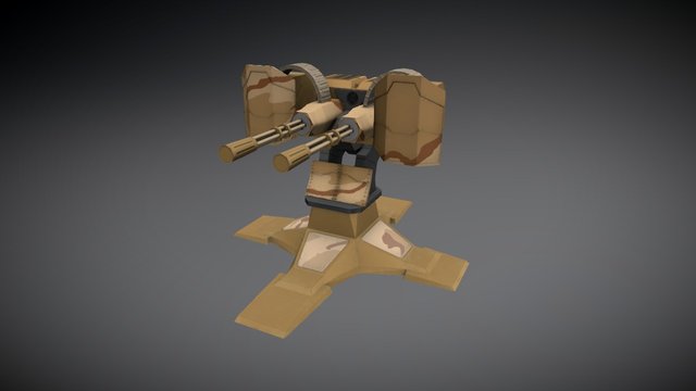 Gattling Gun 3D Model