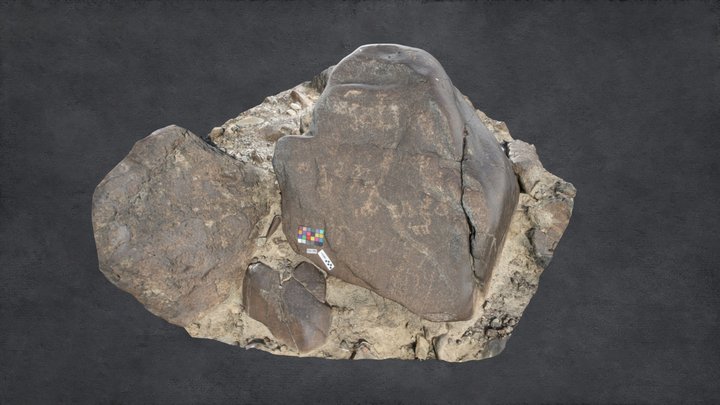 Rock Carving at Thor North (Rock 190) 3D Model