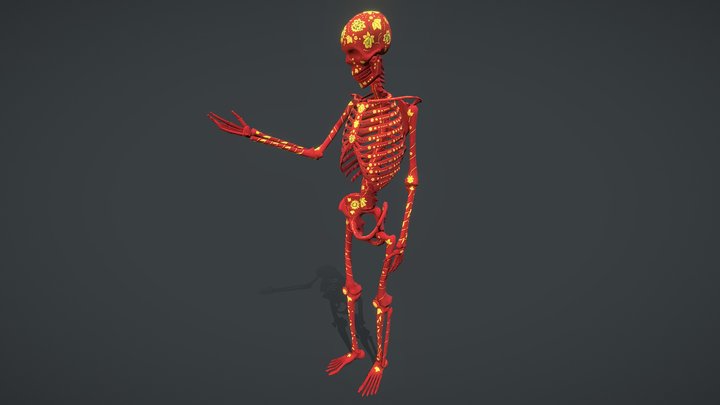 Skeleton the khokhloma edition 3D Model