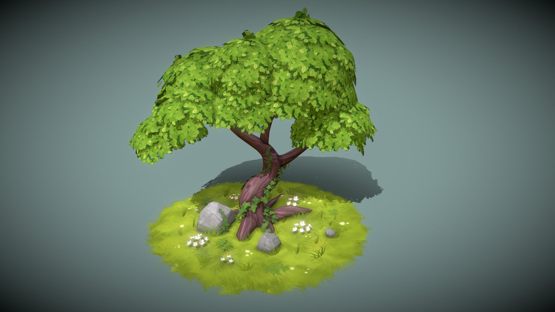 Springtime Tree with Ivy - 3D model by Natalie Crabtree (@natcrab ...