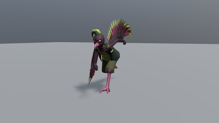 Charlotte - Bird Character 3D Model