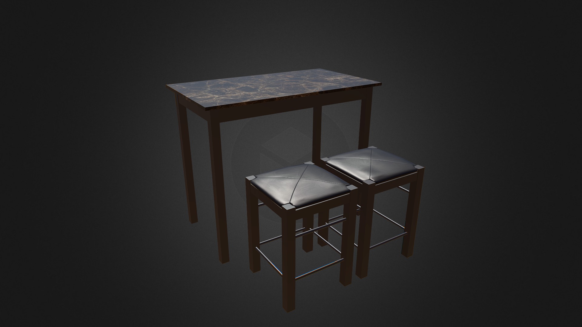 3D model Linon Tavern Collection - This is a 3D model of the Linon Tavern Collection. The 3D model is about a table with a chair.