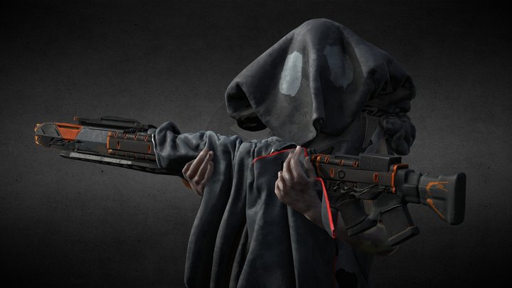 Stealth Sniper Character 3D Model