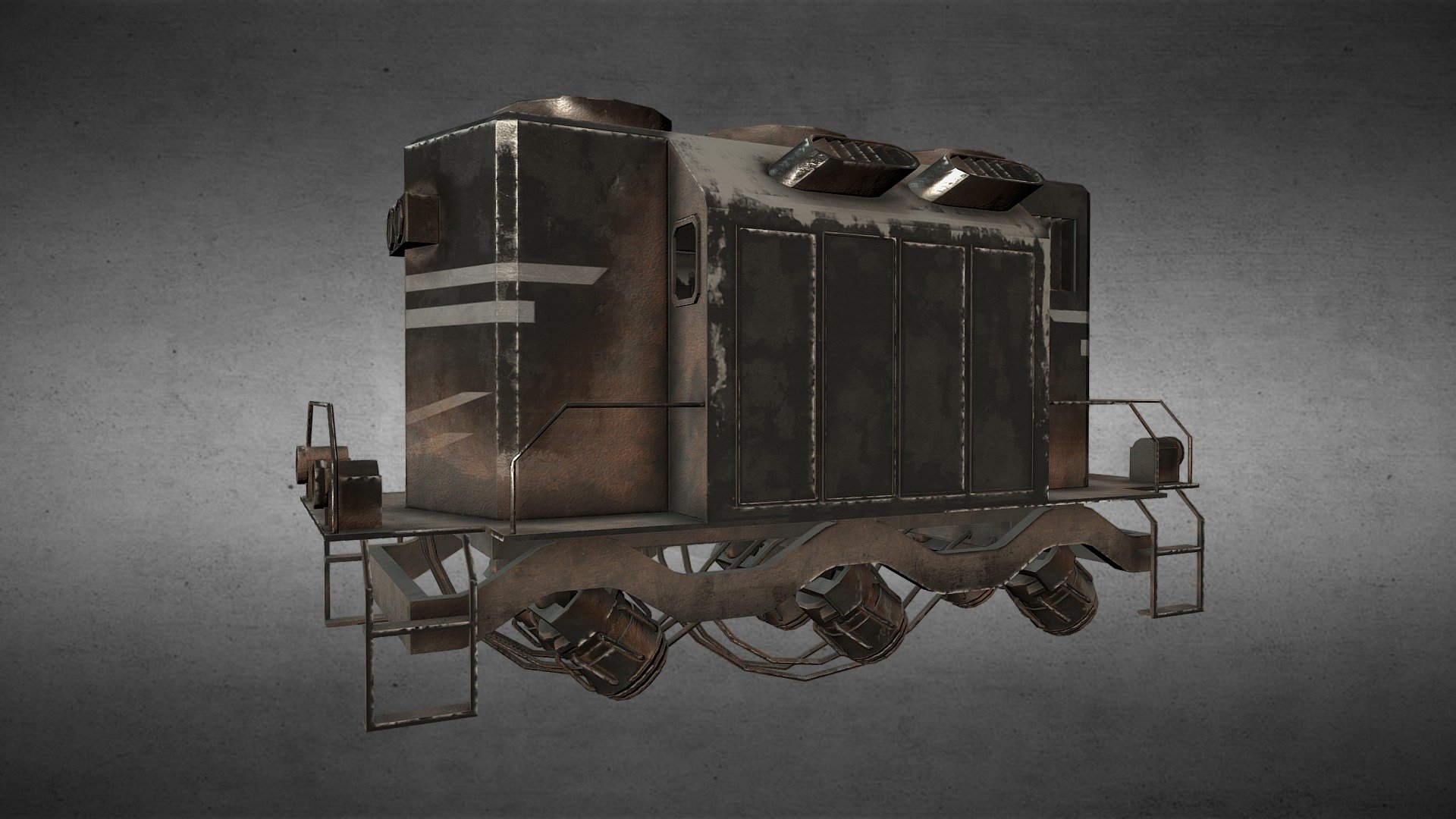 Lowpoly Dieselpunk Train