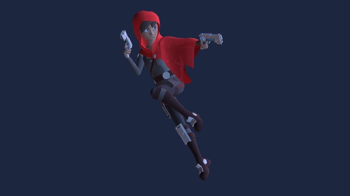 Sci Fi Red Riding Hood 3D Model