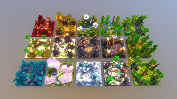 15 KoTHs | Pack 3D Model