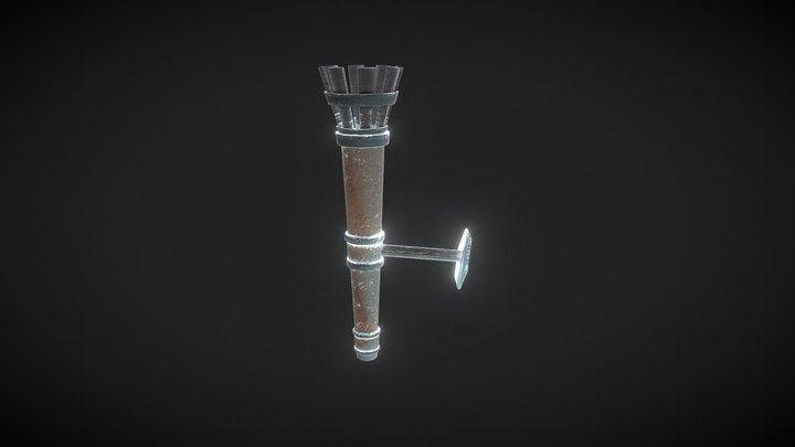 Medieval Torch 3D Model