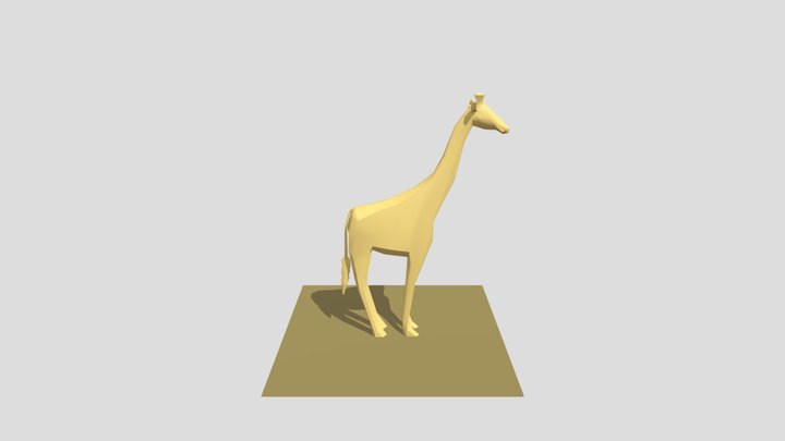 Low Poly Giraffe 3D Model