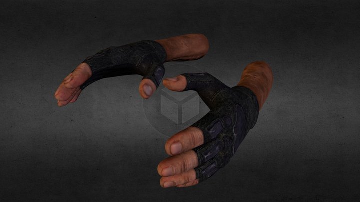 INDest Light Armour Gloves 3D Model