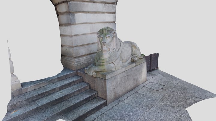 Oscar, the Right Lion, Nottingham 3D Model