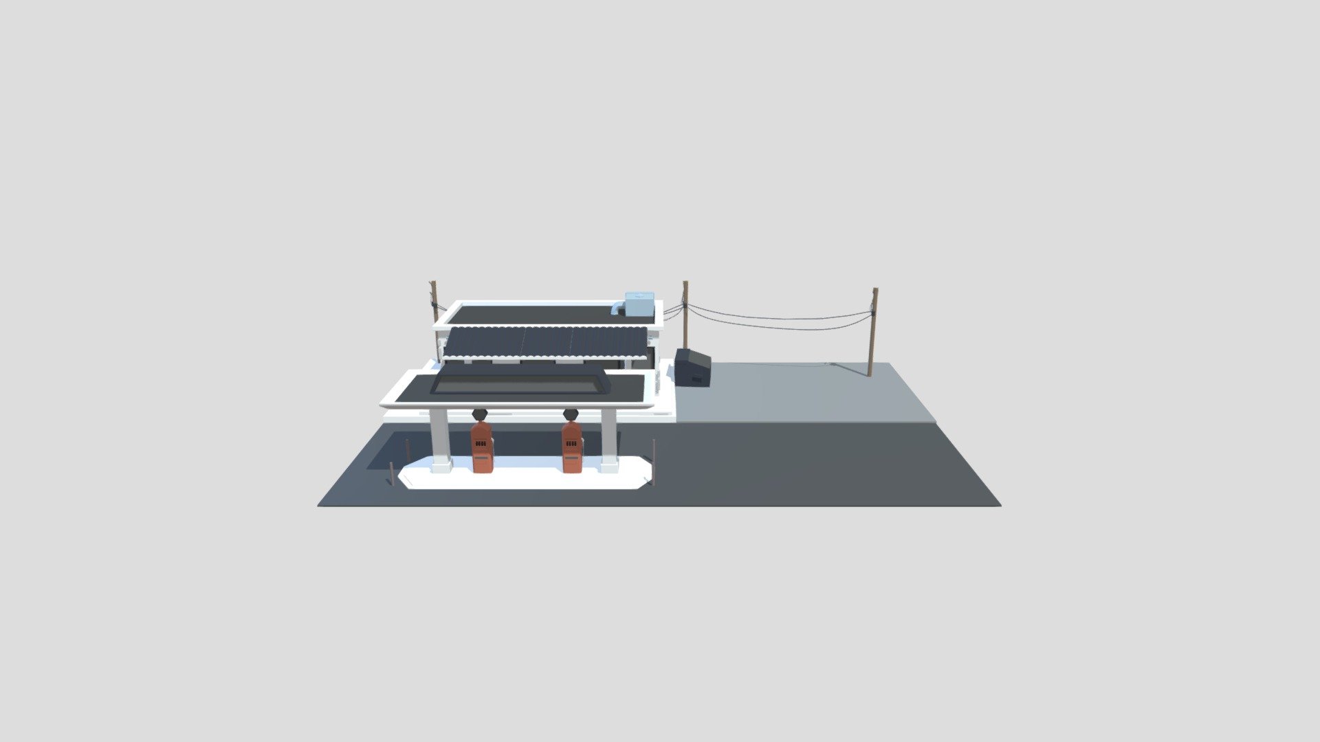 Gas Station LowPoly