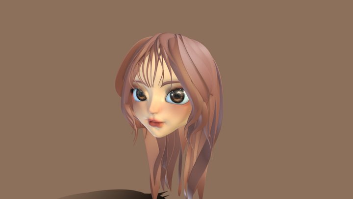 Girl Head G 847 3D Model