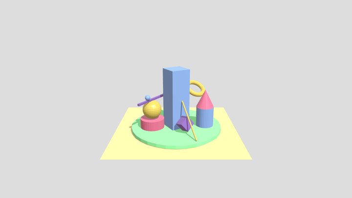 Geometry with materials 3D Model