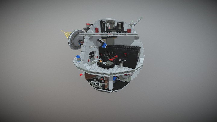 Animated Death Star Lego # 75159 3D Model