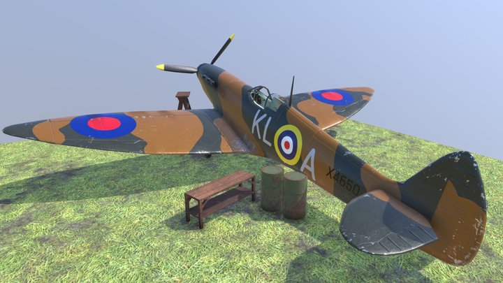 Spitfire(Anim) 3D Model