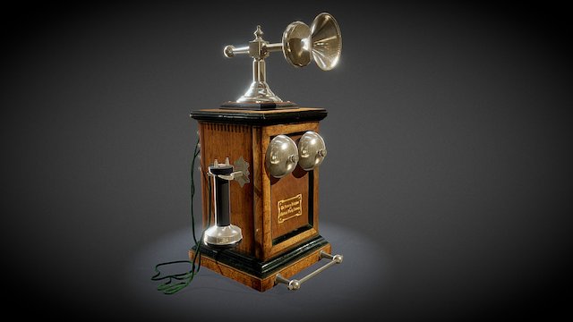 Telephone 1880 year 3D Model