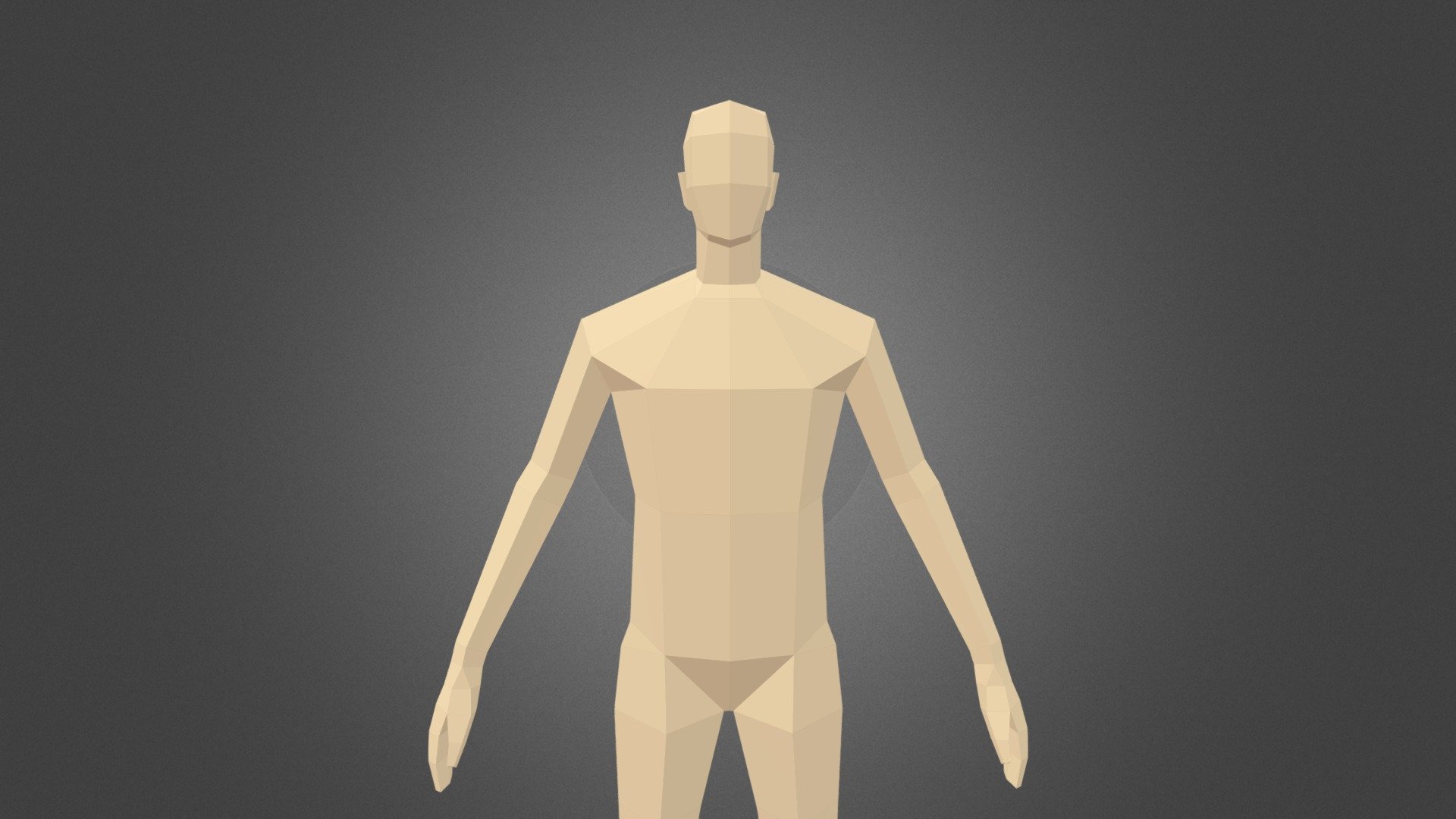 Low-Poly Male Body - Download Free 3D model by Tidominer [ddf1191