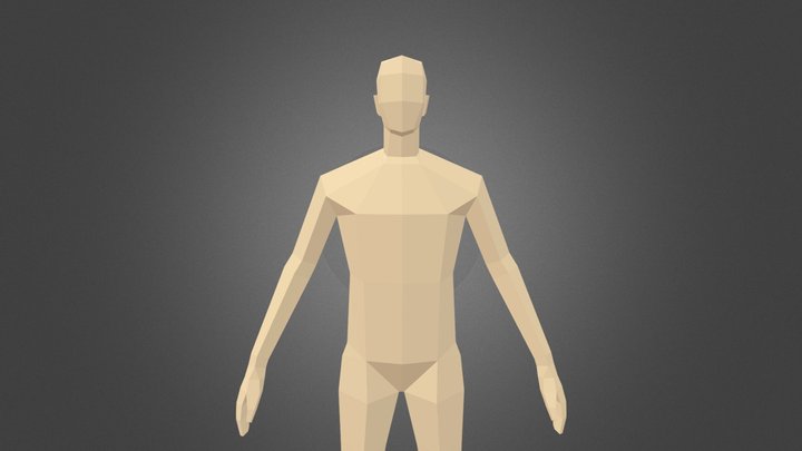 Low-Poly Male Body 3D Model