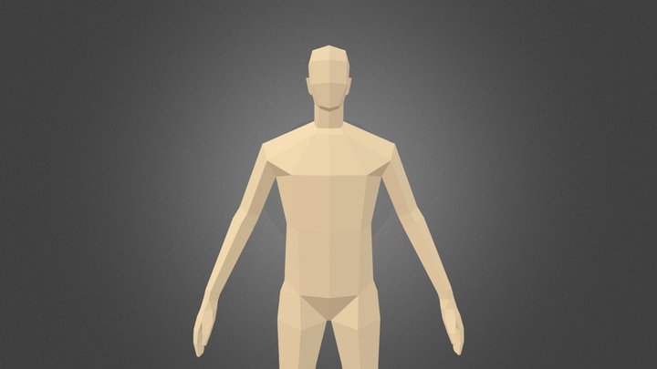 Low-Poly Male Body 3D Model