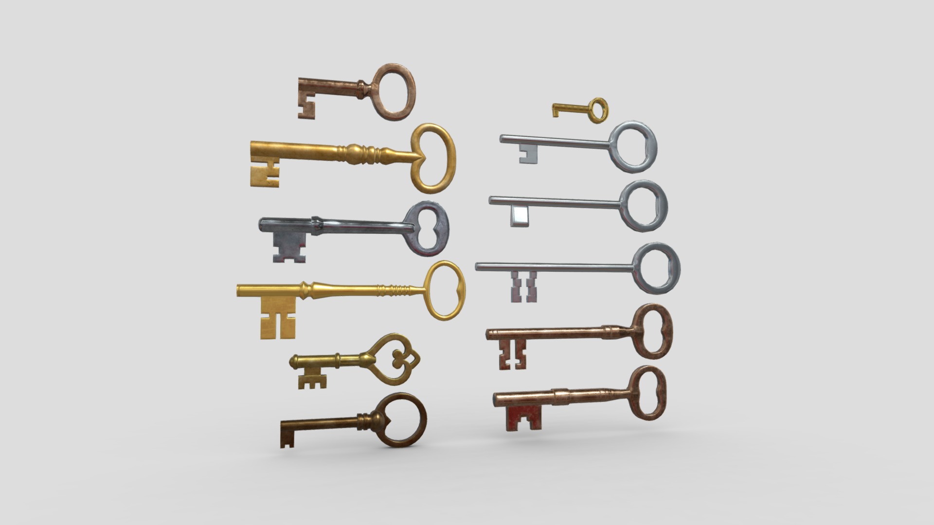 3D model Key Pack - This is a 3D model of the Key Pack. The 3D model is about a group of keys.