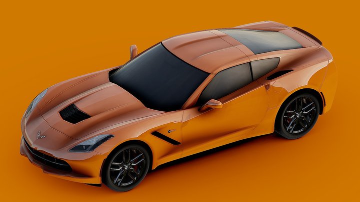 Corvette Stingray [Realistic FREE] 3D Model