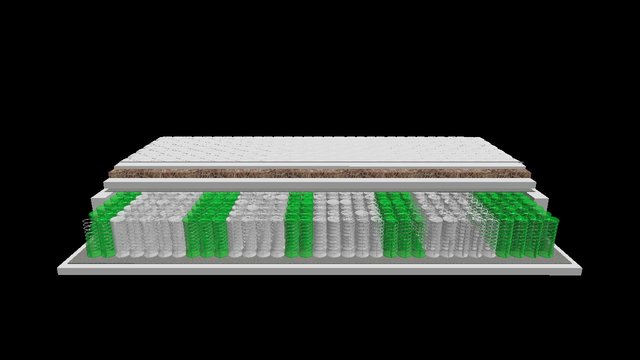 SPARTA - Materac kieszeniowy 9-strefowy 3D Model