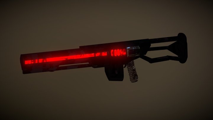 Futuristic Assault Rifle – Kostenloses 3D-Modell STL