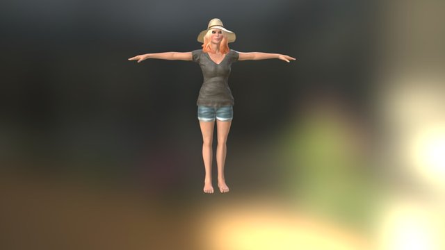 Brigitte Bardot chapeau 3D Model
