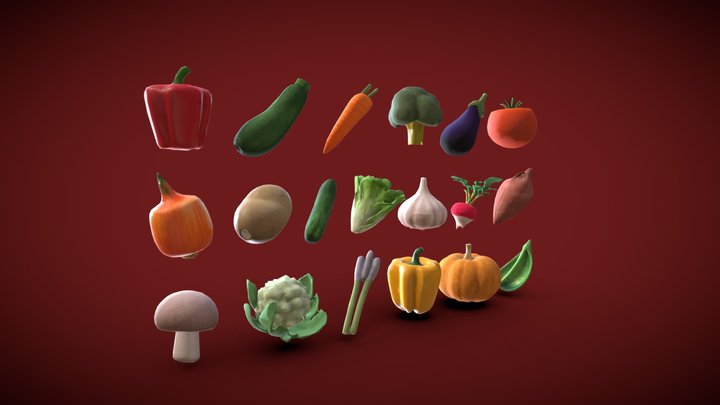 Vegetables HiGen3D by Wornox 3D Model