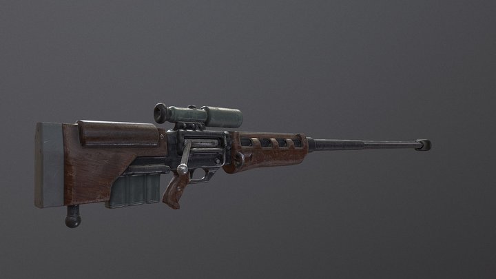 Anti-Material Rifle (VR Sculpt) 3D Model