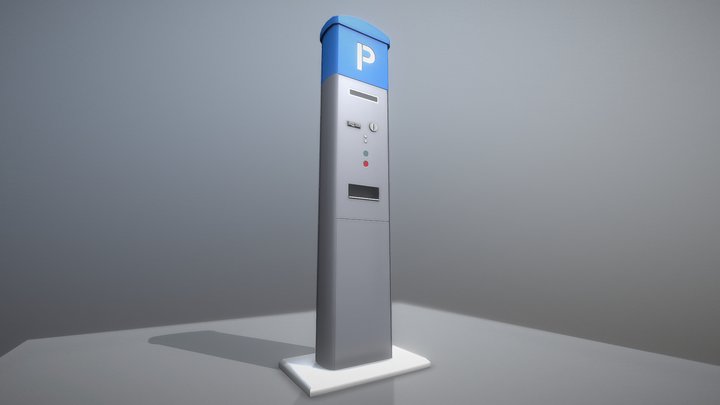 Parking ticket machine / Parkscheinautomat 3D Model
