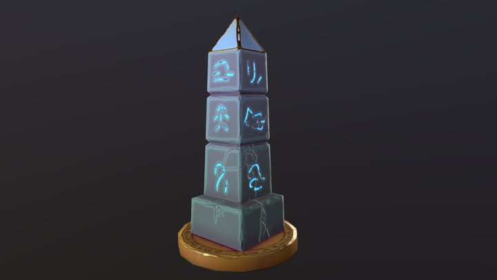 Stylized Aztec Totem 3D Model
