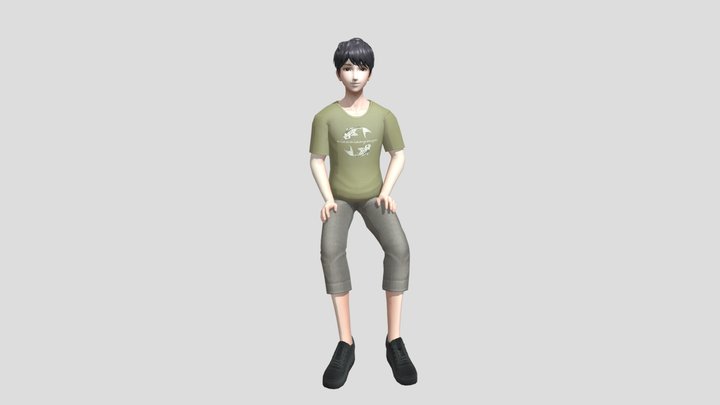 Man Sit 3D Model