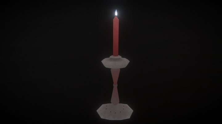 Gothic Candle 3D Model