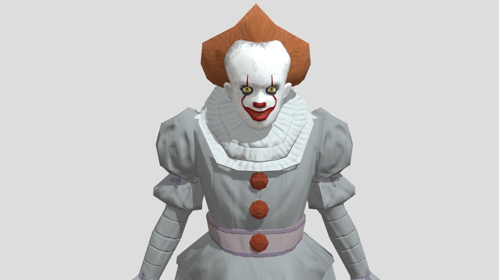 Pennywise model Mixamo rig (not animated)