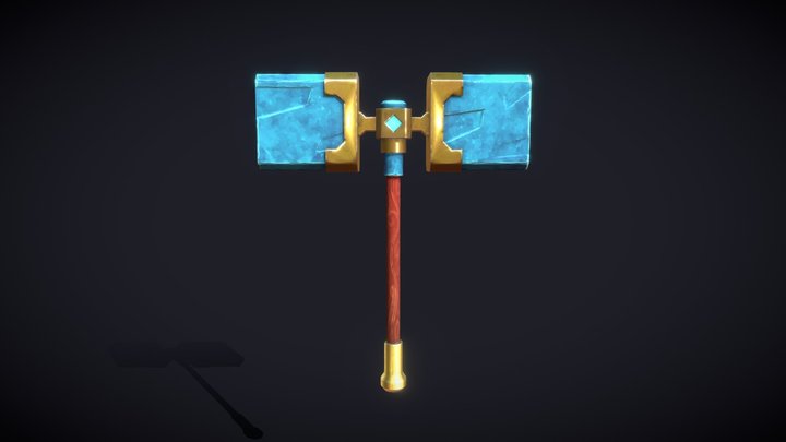 Stylized hammer 3D Model