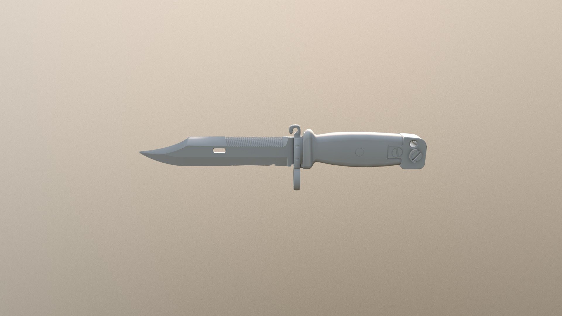 Bayonet 6kh4 for AK-74 - 3D model by bishop19 [de0685b] - Sketchfab