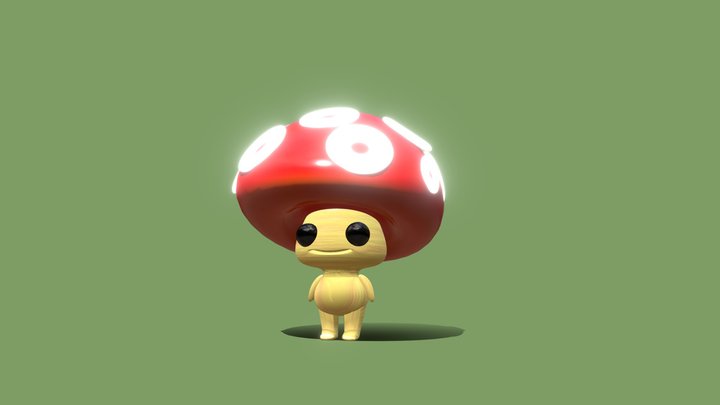 Cartoon Mushroom 3D Model