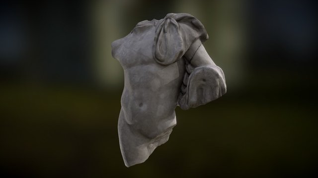 Marble torso from a statue of Dionysos – Free 3D Model STL