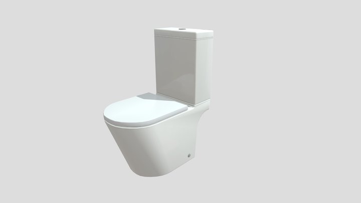 Curved Modern WC CC Open 3D Model