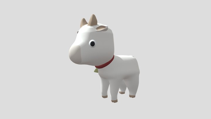 Low Poly Cow 3D Model