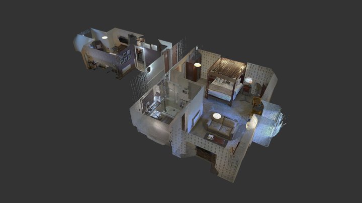 Hungerford Hotel - Adjoining Rooms 3D Model