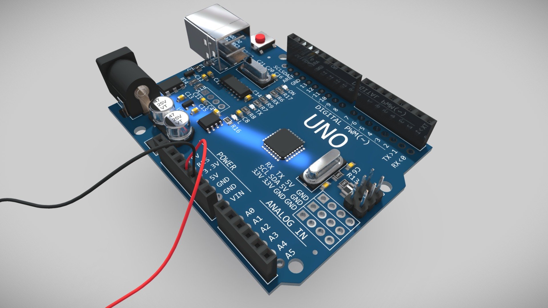 UNO Microcontroller / Development Board - Buy Royalty Free 3D model by ...