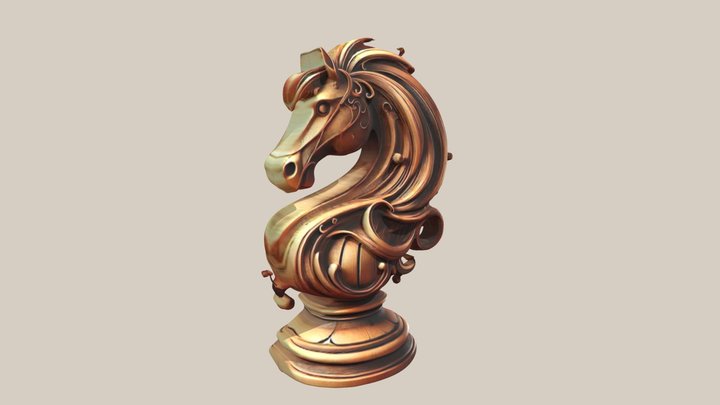 Chess Knight 006 – Modello 3D gratuito STL