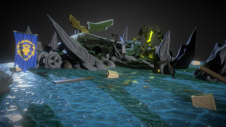 Crash Site of the Skyfire 3D Model