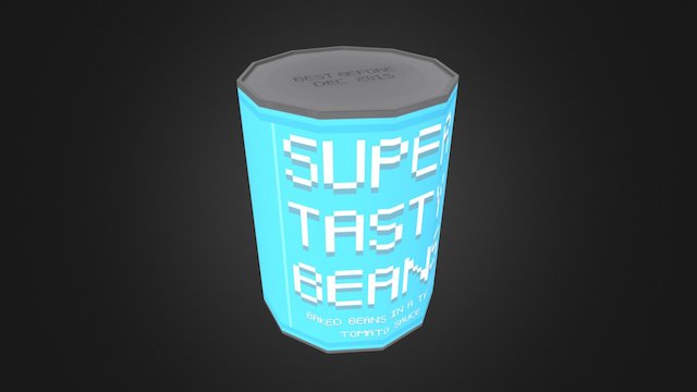 Pixel Art Super Tasty Beans (closed) 3D Model